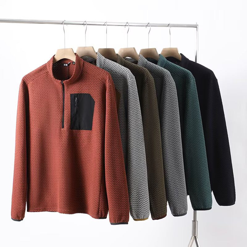 Damen Pullover Hochkragen Reißverschluss