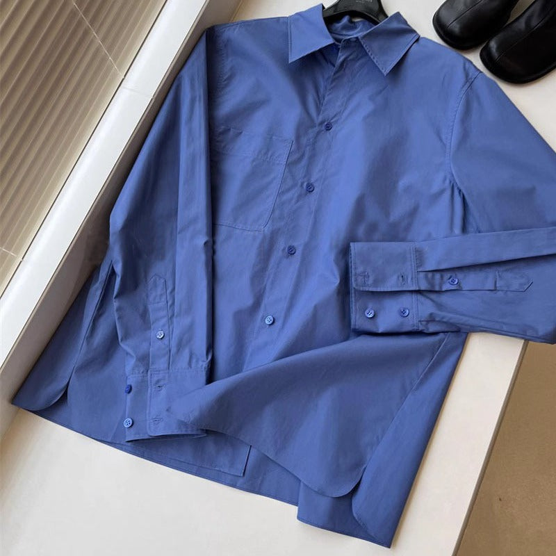 Damen Bluse Langärmlig Knopfleiste Weiß