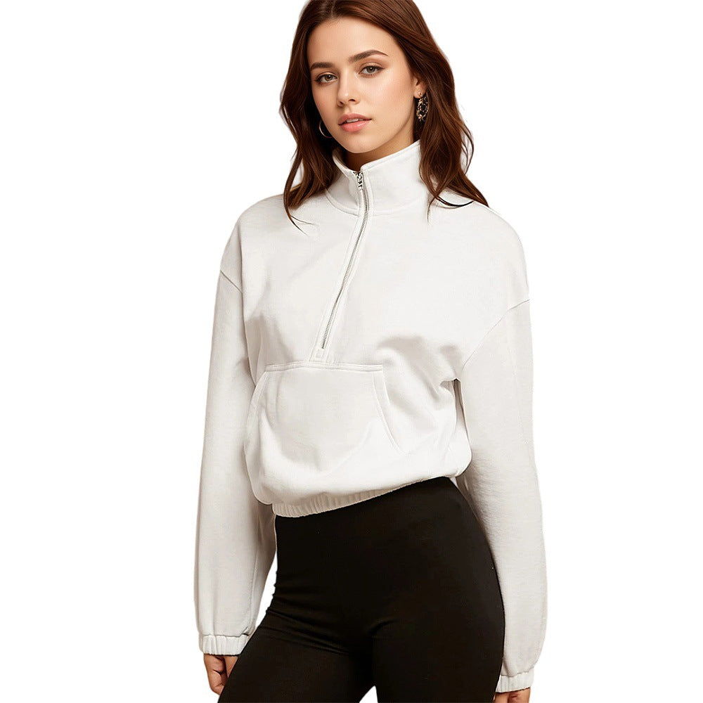 Damen Hoodie Lässig Kängurutasche Elastischer Saum Eveloria