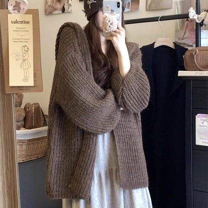 Damen Strickcardigan Gemütlich Eveloria