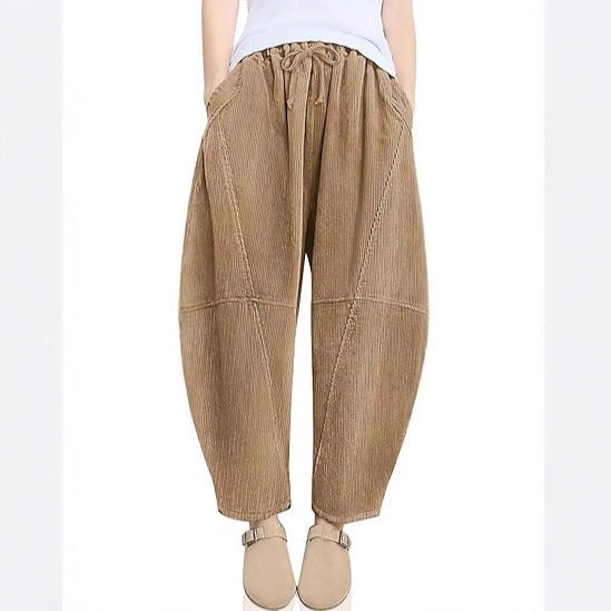 Damen High-Waist Freizeithose mit Kordelzug Eveloria