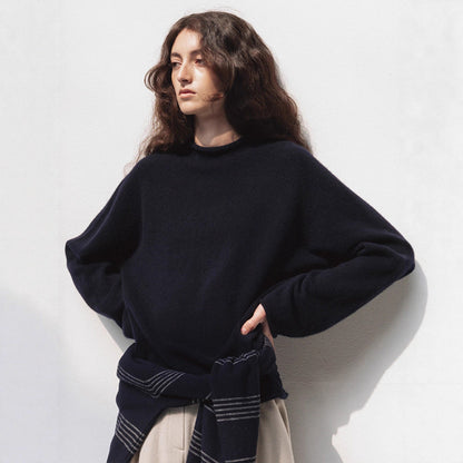 Damen Strickpullover Hochgeschnitten Komfortabel Eveloria