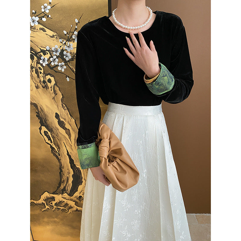 Damen Palazzo-Hose mit Bindebändern Elegantes Design Schwarz - Eveloria