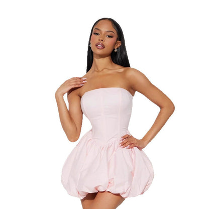 Damen Bustier-Kleid Voluminöser Rock Figurschmeichelnder Schnitt