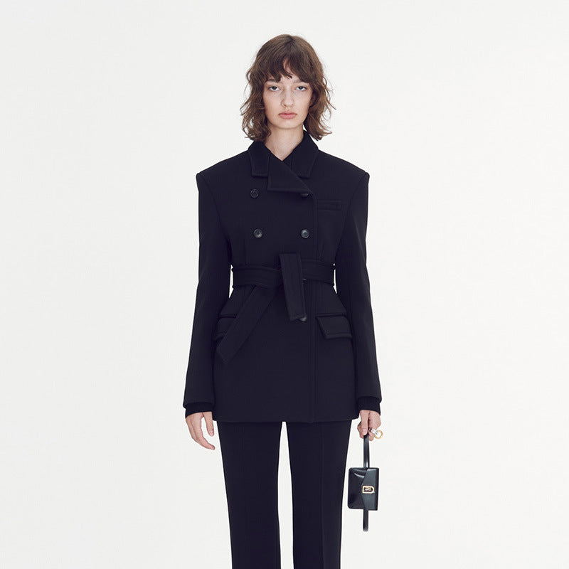 Damen Blazer Tailliert Doppelknopf Eveloria