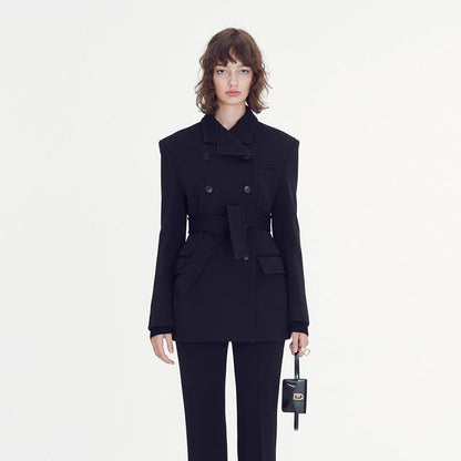Damen Blazer Tailliert Doppelknopf Eveloria