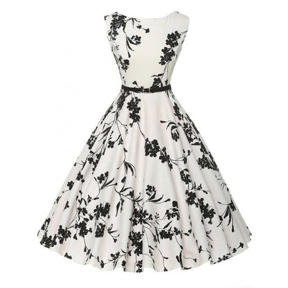 Damen Midi-Kleid Floralmuster Tailliert Eveloria