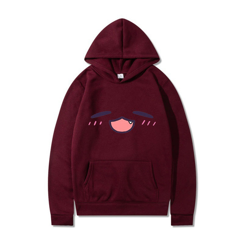 Damen Kapuzenpullover Cartoon-Gesicht Bequem Grün