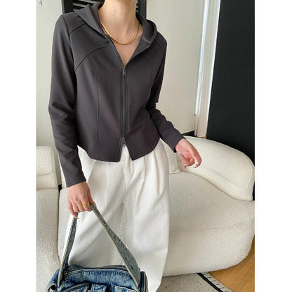 Damen Kapuzenjacke Lässig Sportlich Mit Taschen Eveloria