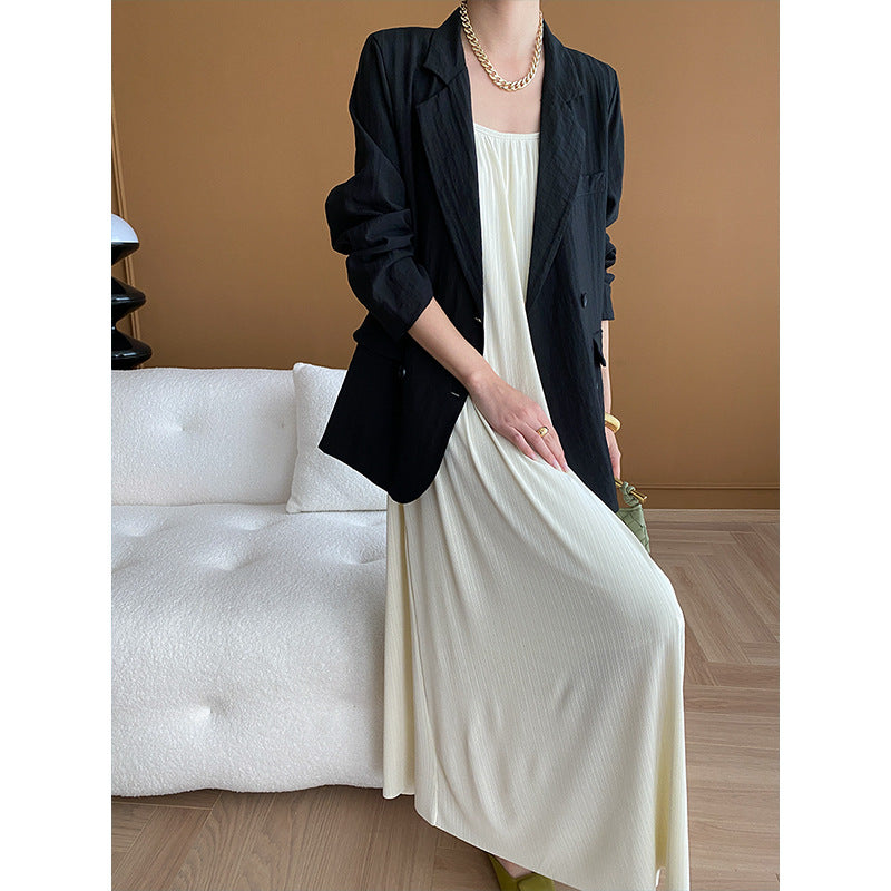 Damen Blazer Strukturiertes Gewebe Eveloria Elegant