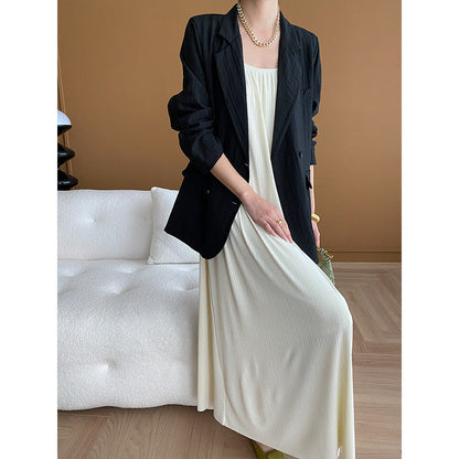 Damen Blazer Strukturiertes Gewebe Eveloria Elegant