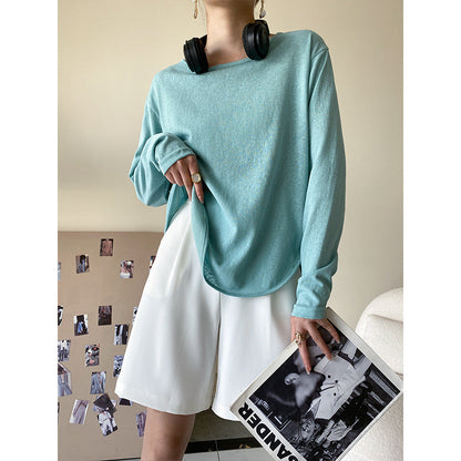 Damen Langarmshirt Atmungsaktives Material Komfortabler Schnitt