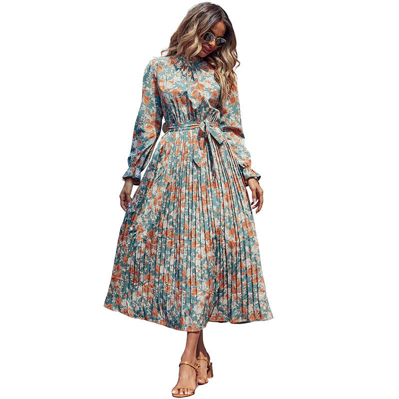 Damen Maxi-Kleid Blumenmuster Elegant Eveloria