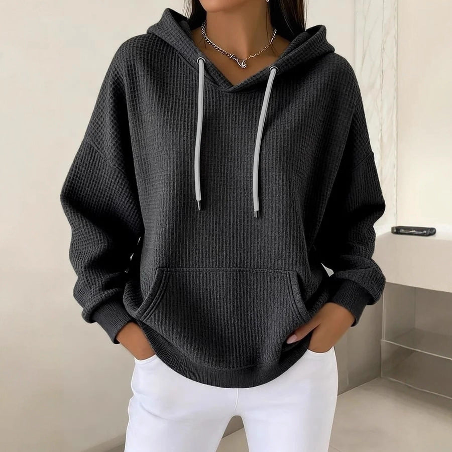 Damen Kapuzenpullover Strukturiertes Gewebe Eveloria