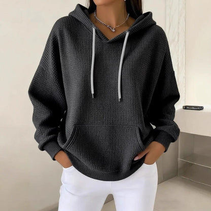 Damen Kapuzenpullover Strukturiertes Gewebe Eveloria