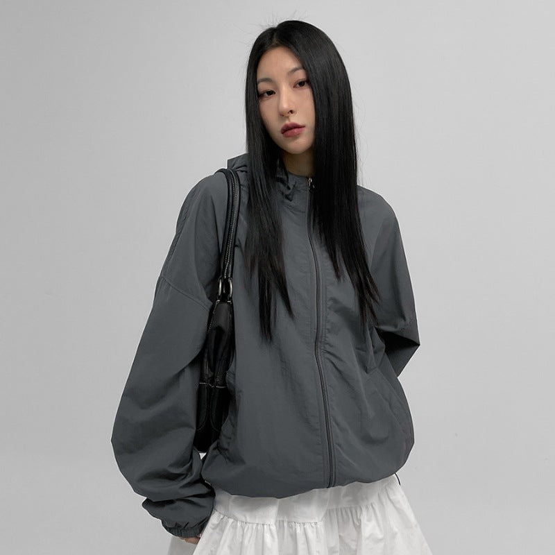 Damen Übergangsjacke Eveloria Hochkragen Verstellbarer Kordelzug