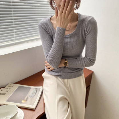 Damen Langarm-Shirt Eveloria Baumwolle Weiß