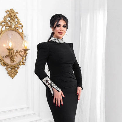 Damen Abendkleid Schimmernd Hohes Schlitzdesign