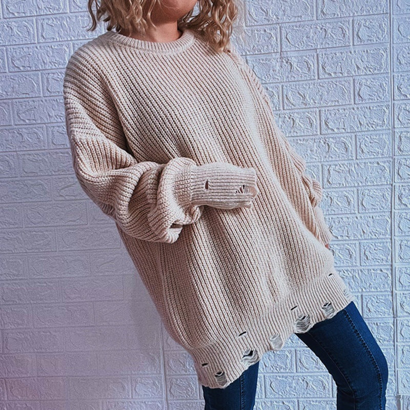Damen Oversized Pullover Strickdesign Eveloria