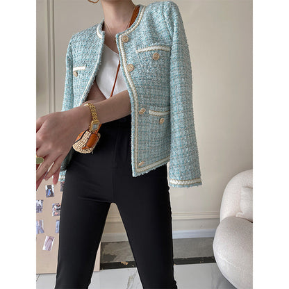 Damen Bouclé-Jacke mit Schmuckknöpfen Eveloria