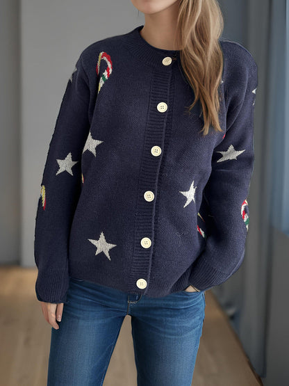 Damen Strickjacke Festlich Designer-Druck Eveloria