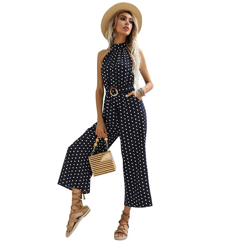 Damen Jumpsuit Hochgeschlossen Tailliert Eveloria