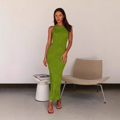 Damen Maxikleid Rippdesign Figurbetonend Eveloria