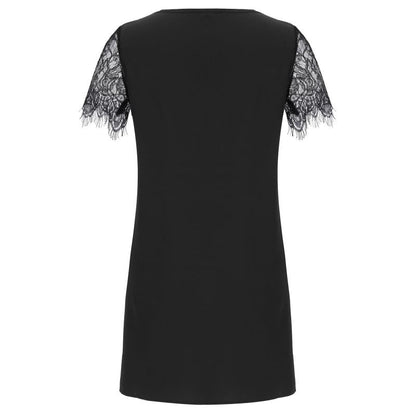 Damenkleid Spitzenbesatz V-Ausschnitt Elegant Eveloria