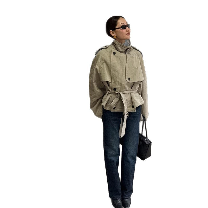 Damen Oversized Jacke Gürtel Eveloria