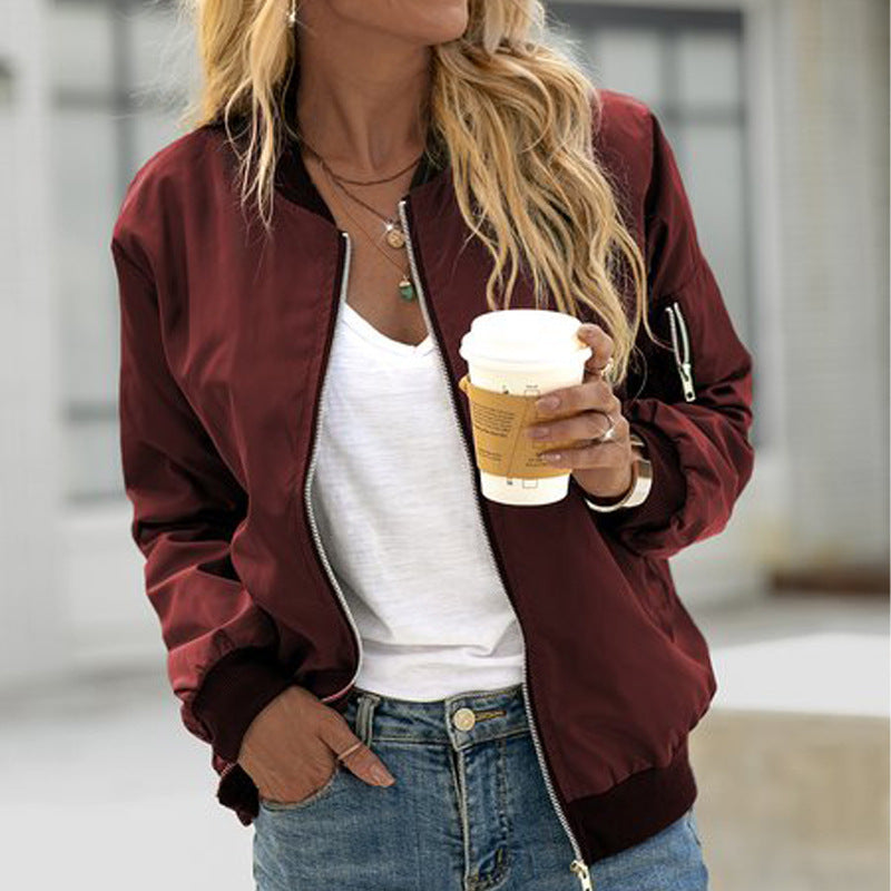 Damen Bomberjacke mit Seitentaschen Eveloria