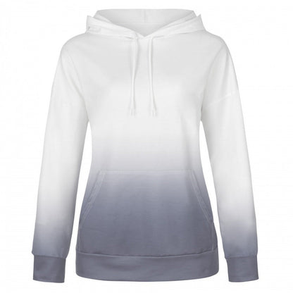Damen Kapuzenpullover Moderner Farbverlauf Kängurutaschen