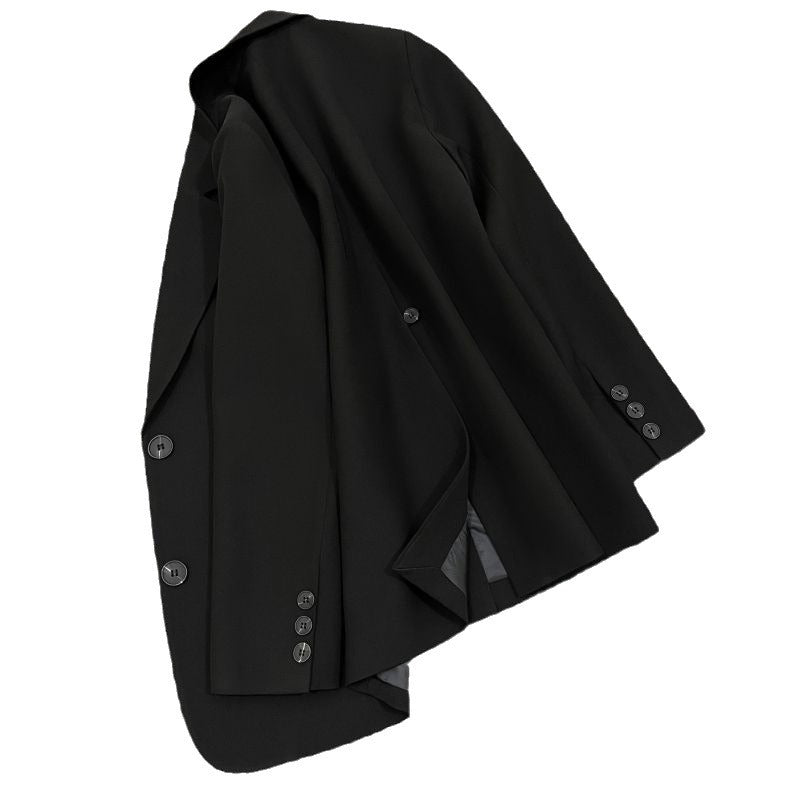 Damen Blazer Tailliert Kontrastknöpfe Eveloria