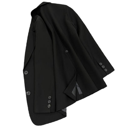 Damen Blazer Tailliert Kontrastknöpfe Eveloria