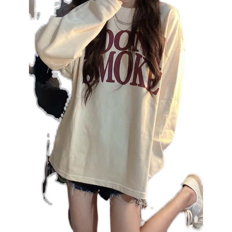 Damen Oversized-Shirt mit Schriftzug Eveloria