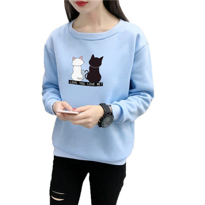 Damen Sweatshirt Katzenmotiv Humor