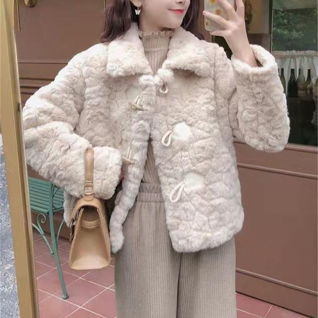 Damen Kunstfelljacke Elegantes Design