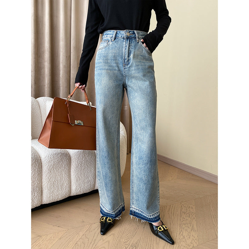 Damen Langarmshirt aus Baumwolle mit Knopfdetail und langem Schnitt - Eveloria
