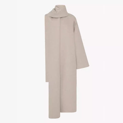 Damen Wool-Poncho mit Schal Eveloria Elegantes Design