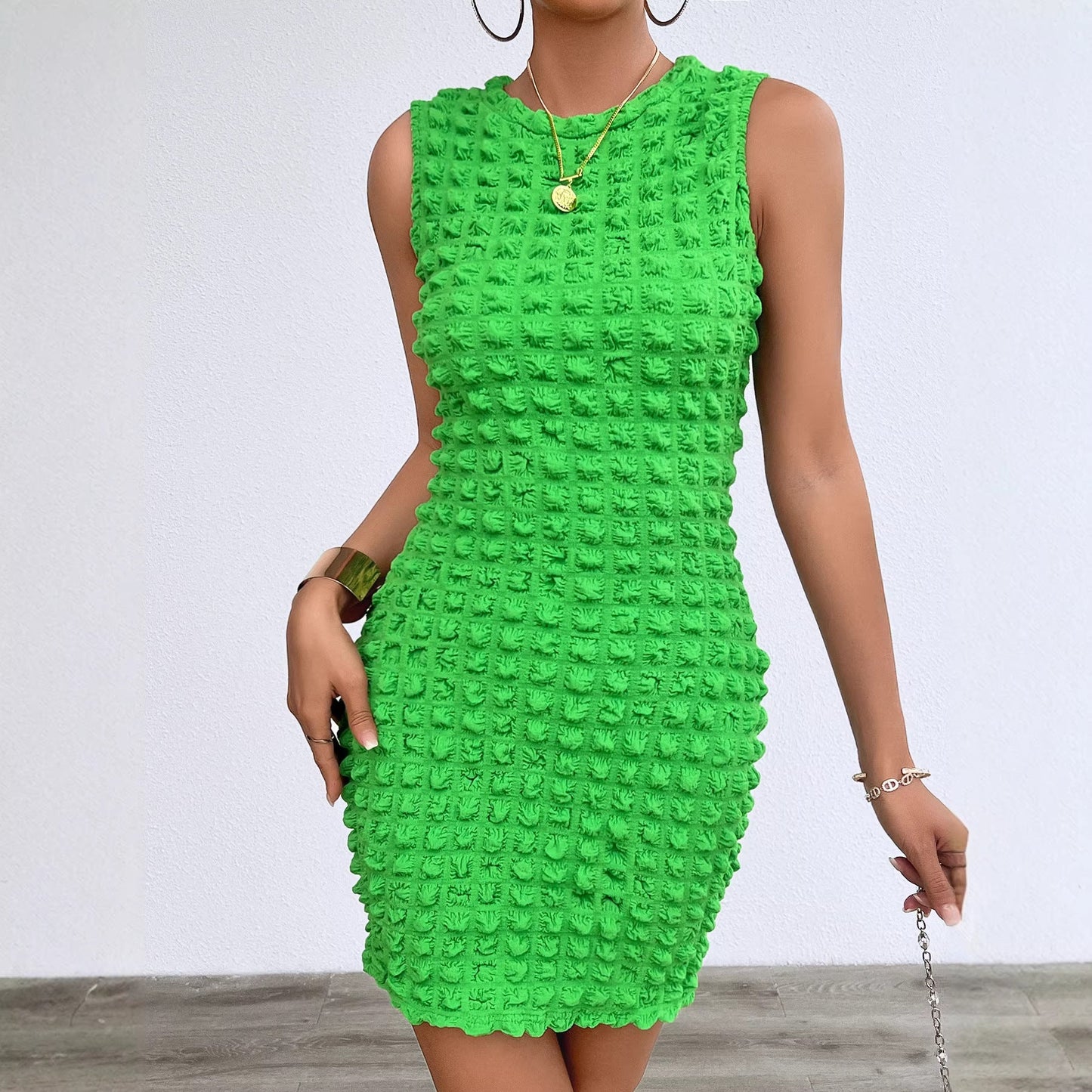 Damen Mini-Kleid Figurbetonter Schnitt Strukturiertes Design Eveloria - Eveloria
