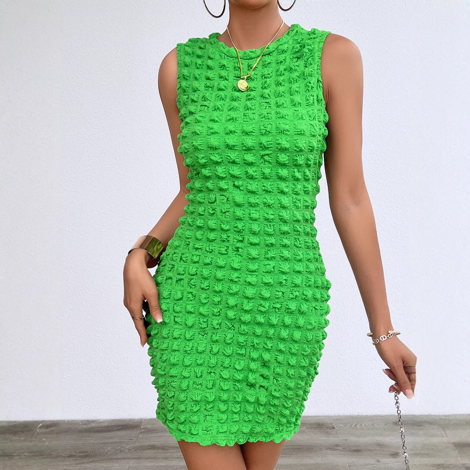 Damen Mini-Kleid Figurbetonter Schnitt Strukturiertes Design Eveloria - Eveloria
