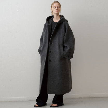 Damen Oversize-Mantel mit Kapuze und Taschen Eveloria