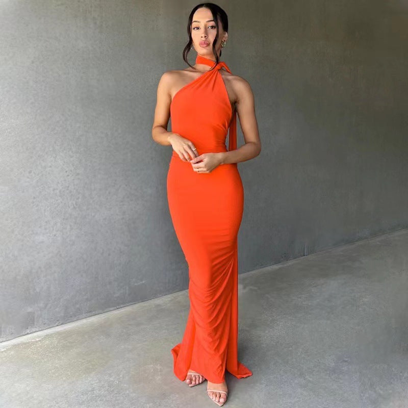 Damen Wickelkleid Asymmetrischer Saum Figurbetont Eveloria