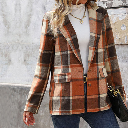 Damen Blazer-Jackett kariert Eveloria