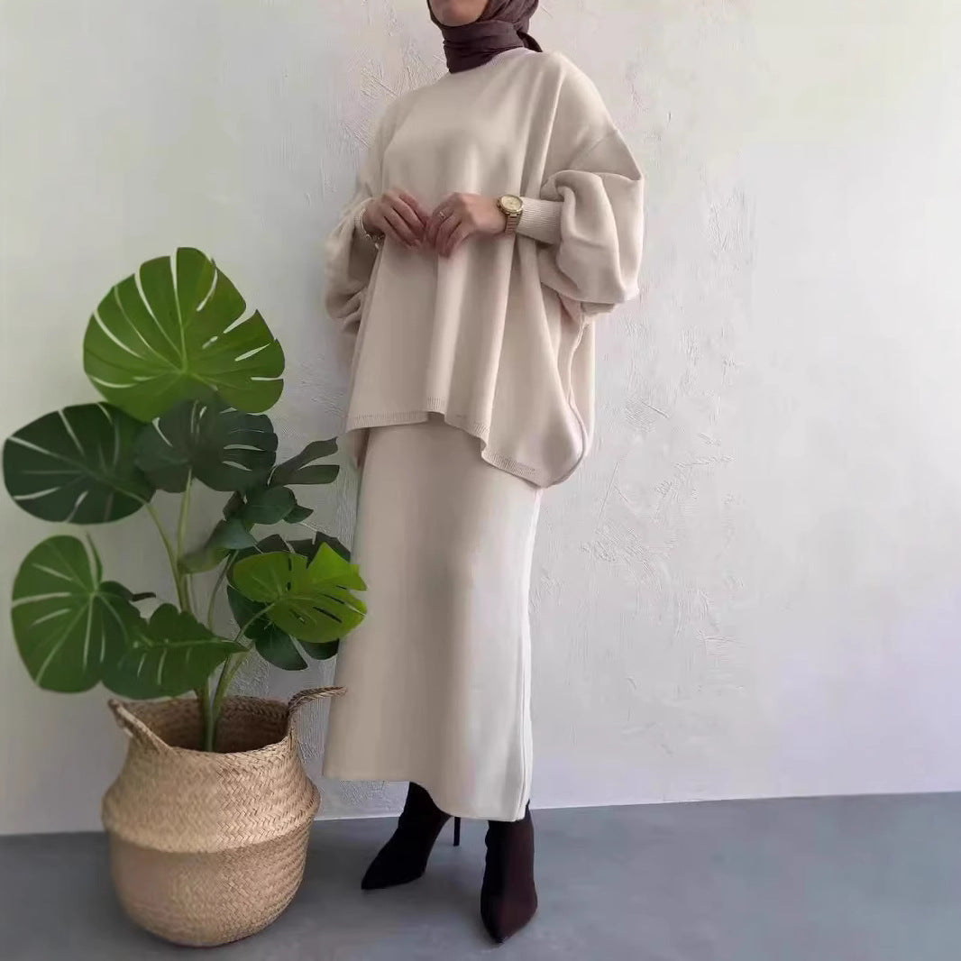 Damen Maxikleid Oversized Schnitt Elegant Eveloria