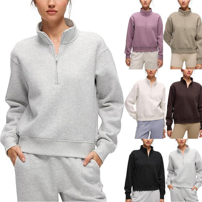 Damen Fleece-Pullover Stehkragen Eveloria - Eveloria