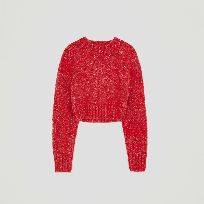 Damen Kurzpullover Eveloria Modisch Geschnitten