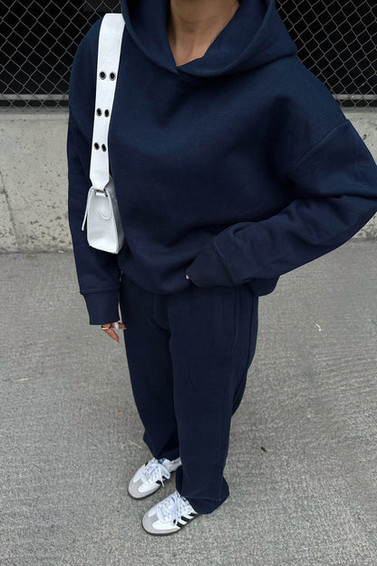 Damen Oversized Hoodie Jogginganzug Elastischer Bund