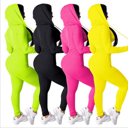 Damen Sport-Zweiteiler Kapuzenjacke und Hose Eveloria