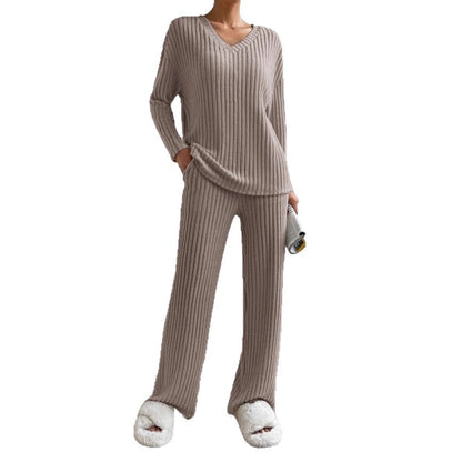 Damen Strickanzug Rippdesign Modern Eveloria