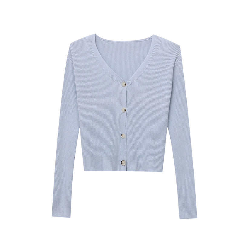 Damen Cardigan Rippenstrick Weich Pastell